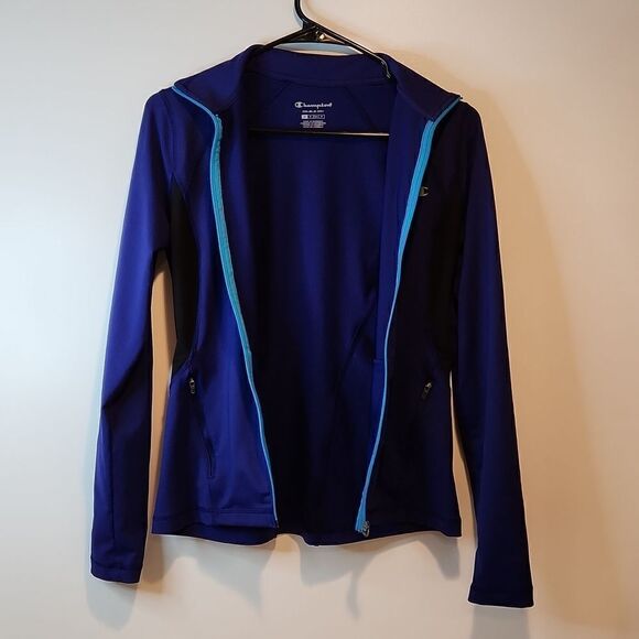 Champion Long Sleeve Full Zip Windbreaker Jogging Jacket Women's Size S/P NICE!! - Picture 7 of 10